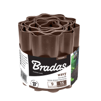 Бордюр хвилястий газонний Bradas 9 м х 25 см коричневий OBFB  0925