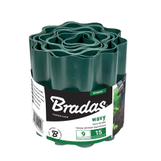 Бордюр волнистый газонный Bradas 9 м х 15 см зеленый OBFG  0915