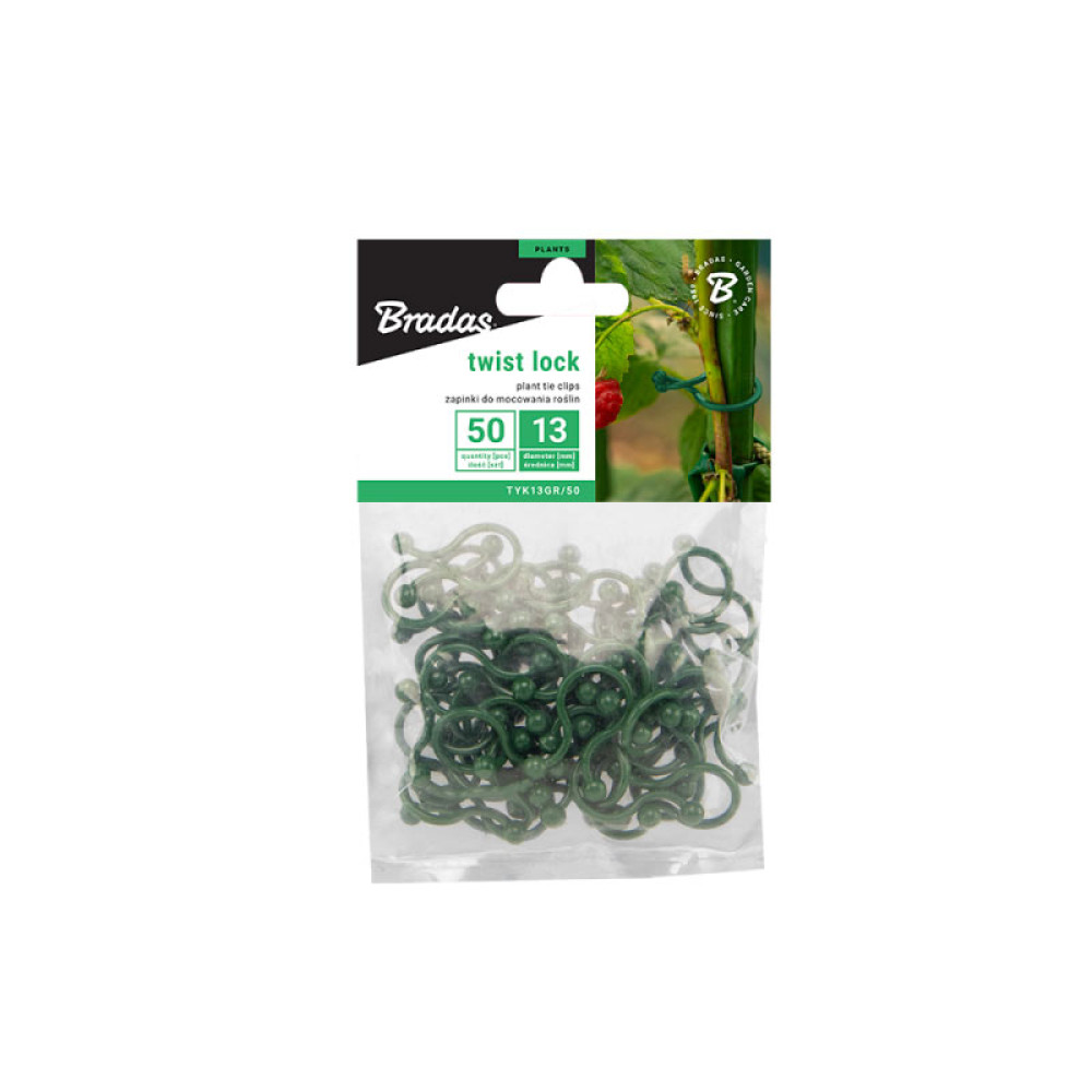 Зажимы Bradas TWIST LOCK диаметром 13 мм 50 шт TYK13GR/50