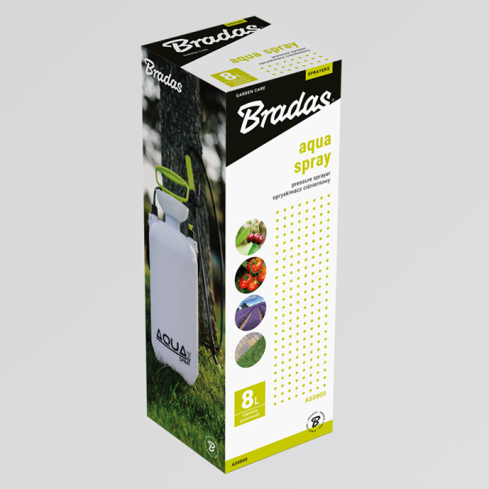 Пневматический опрыскиватель Bradas AQUA SPRAY, 8 л, длина штанги 57 см (AS0800)