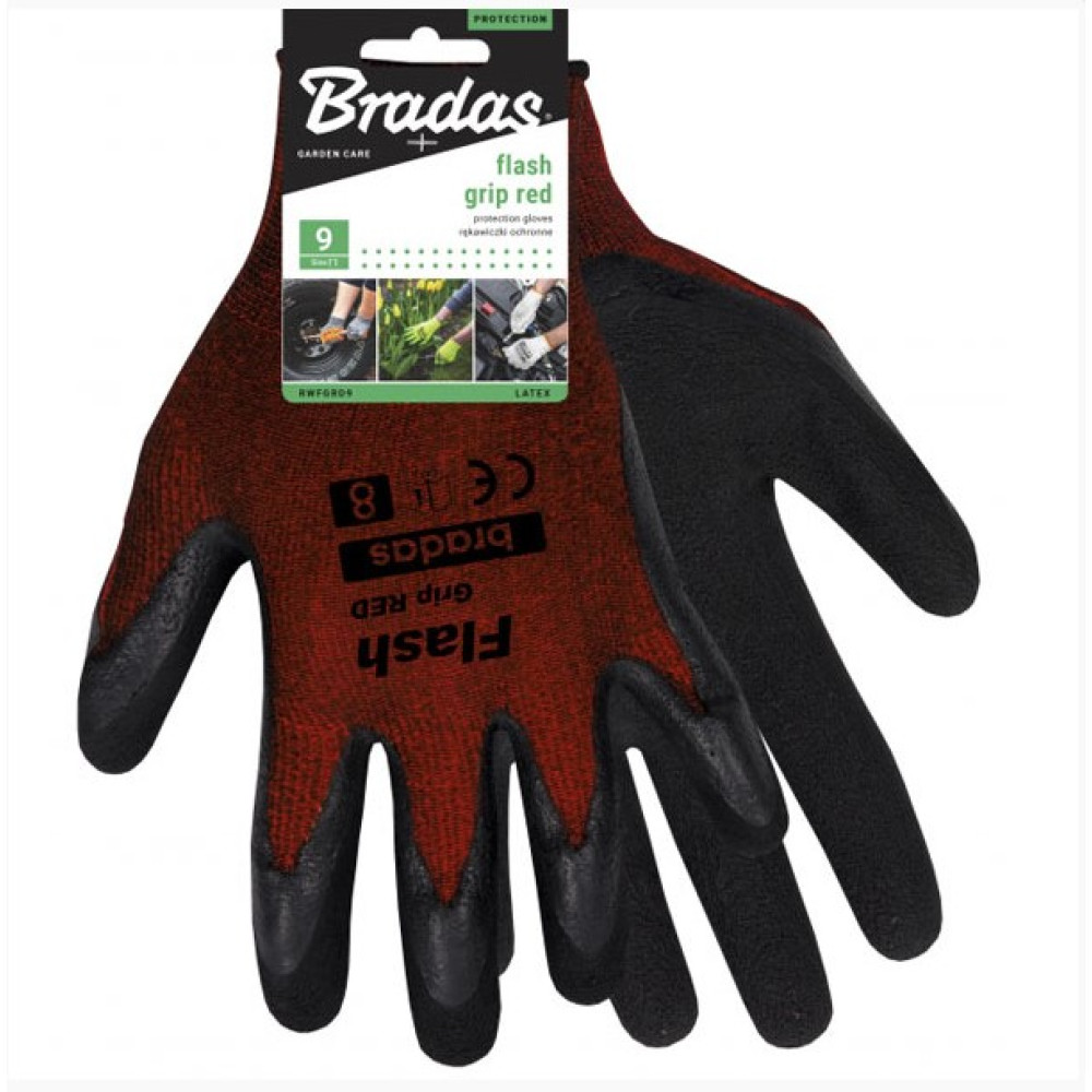 Перчатки защитные Bradas FLASH GRIP RED латекс размер 10 RWFGRD10