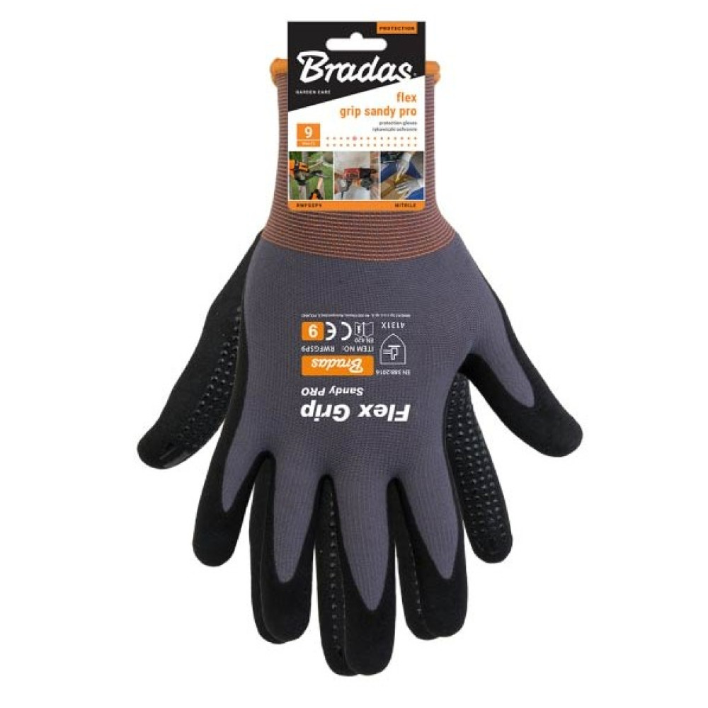 Рукавички захисні Bradas FLEX GRIP SANDY PRO нітрил розмір 7 RWFGSP7