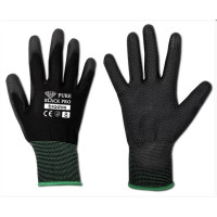 Рукавички захисні Bradas PURE BLACK PRO поліуретан розмір 8 RWPBCP8