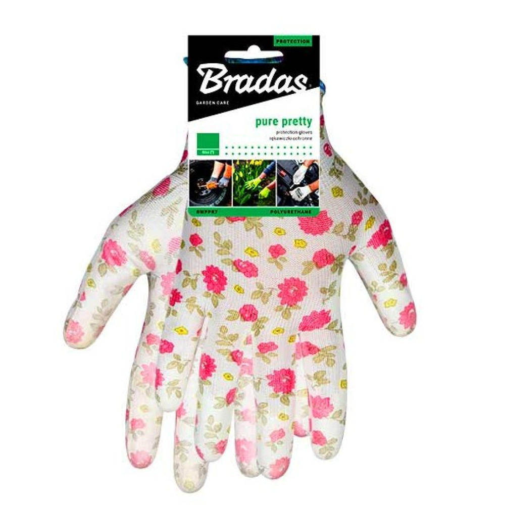 Рукавички захисні Bradas PURE PRETTY поліуретан розмір 6 RWPPR6