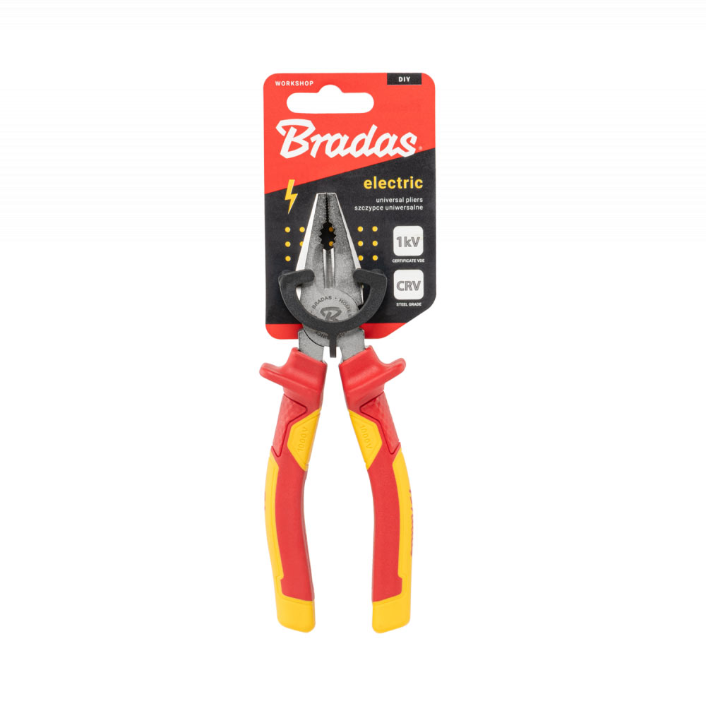 Универсальные плоскогубцы Bradas ELECTRIC, 165 мм, 1кВ VDE (DIY-PL1010/6)