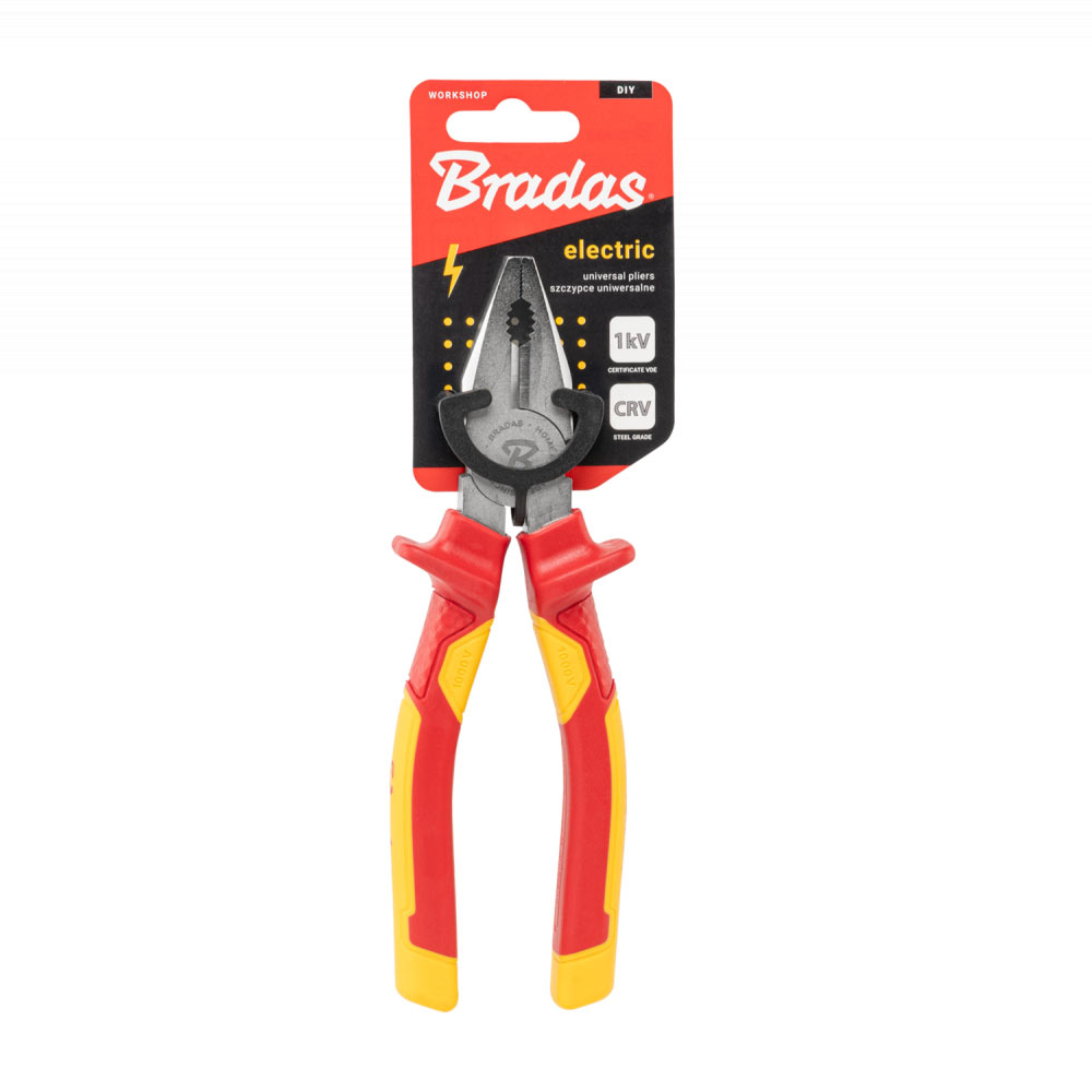 Універсальні плоскогубці Bradas ELECTRIC, 185 мм, 1кВ VDE (DIY-PL1010/7)
