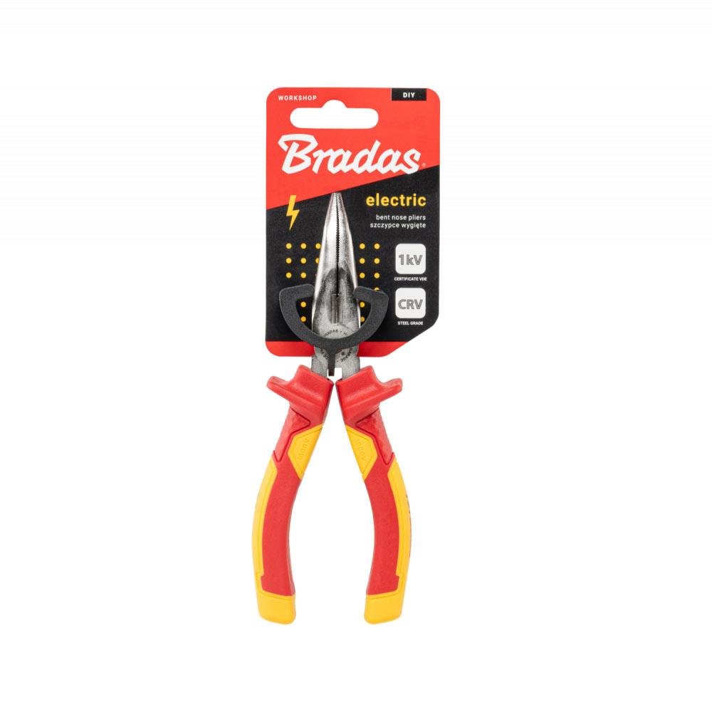 Плоскогубцы изогнутые Bradas ELECTRIC, 160 мм, VDE, 1 кВ (DIY-PL1013/6)