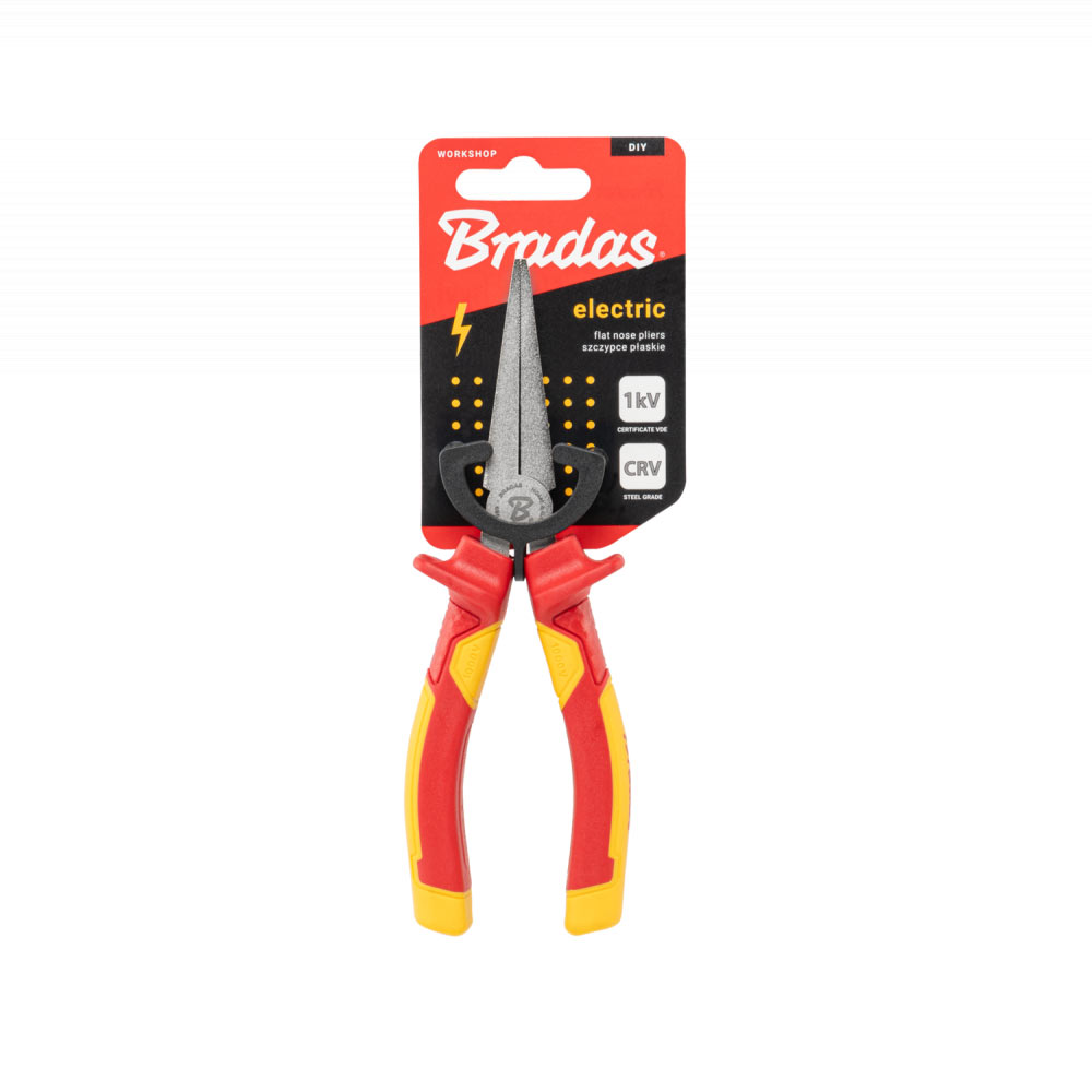 Плоскогубцы плоские Bradas ELECTRIC, 160 мм, 1 кВ VDE (DIY-PL1017/6)