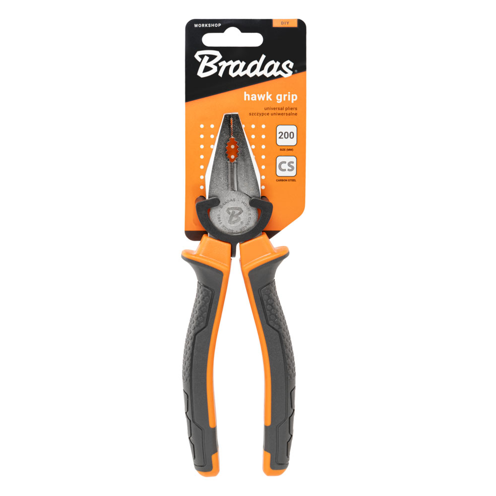 Плоскогубцы универсальные Bradas HAWK GRIP, 200 мм (DIY-PL1110/8)