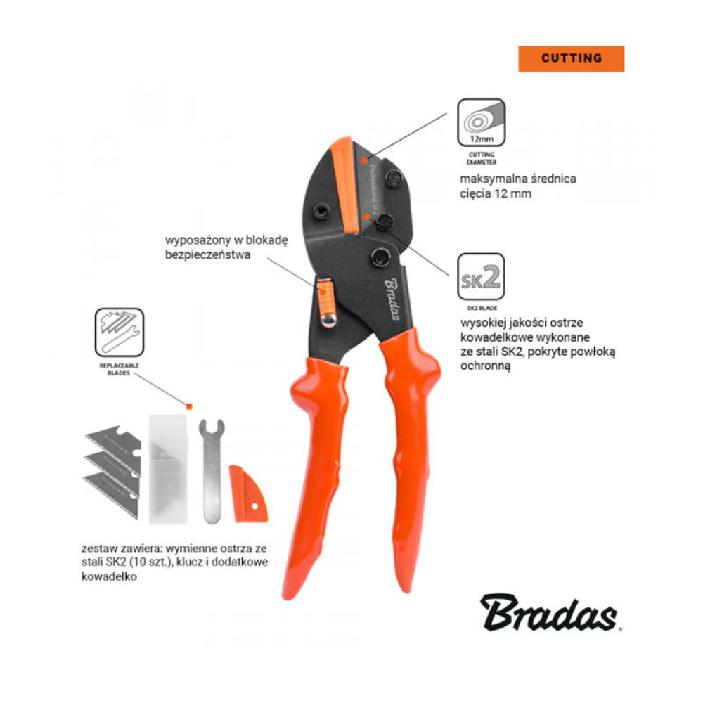 Многофункциональный секатор Bradas MULTI TOOLS V-SERIES сталь SK2 KT-V1