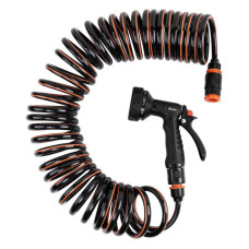Комплект со спиральным шлангом и 9-функциональным пистолетом Bradas SPIRNG FLEX, 10 м, WSF10