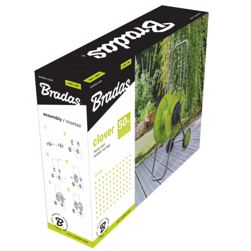 Візок для шланга Bradas CLOVER LIME LINE 1/2" 50 м LE-9104
