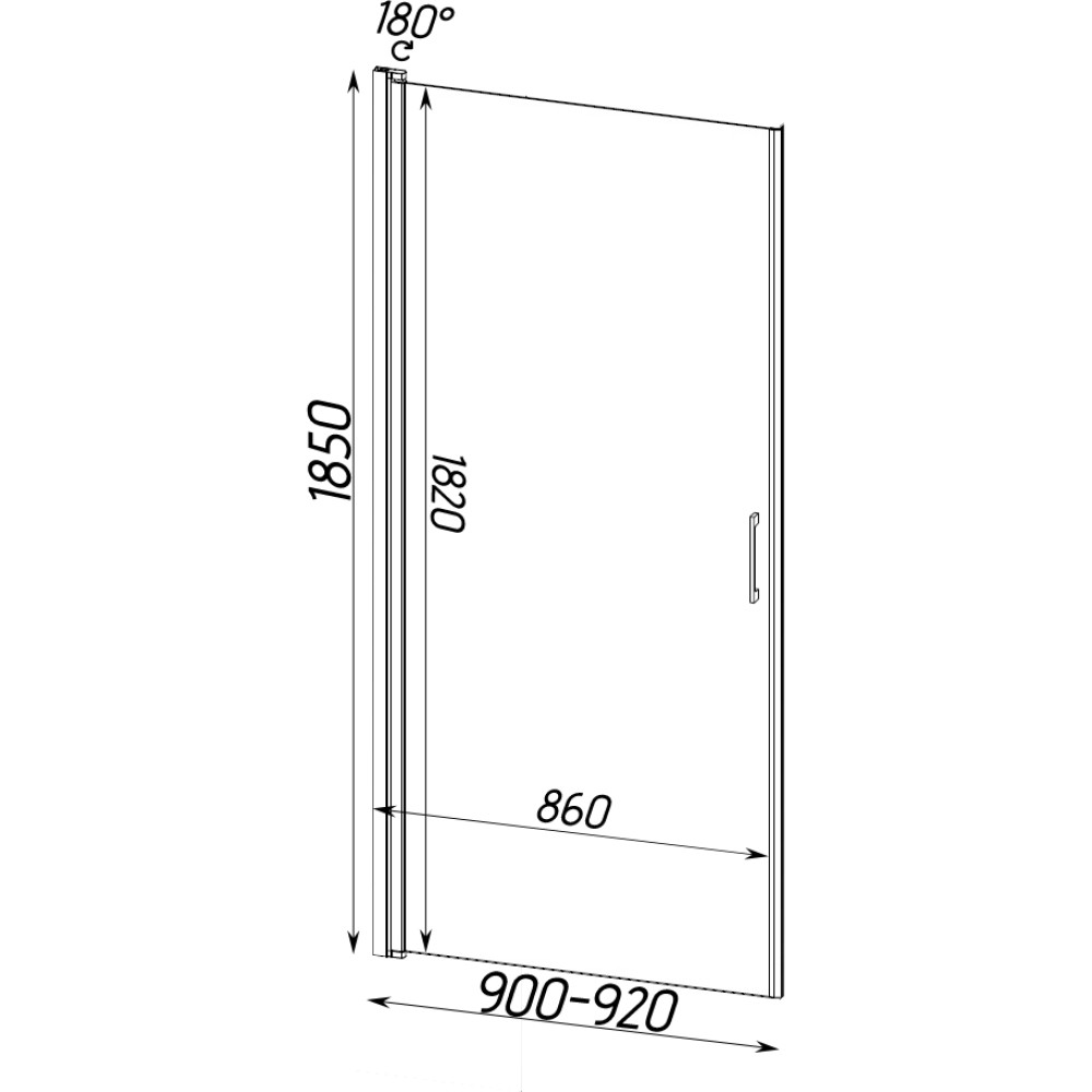 Душові двері BRAVO PROSNA 90TCW.Line (90W.Line)