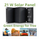 Портативний зарядний пристрій сонячна панель Bresser Mobile Solar Charger 21 Watt USB DC (3810030) 930148