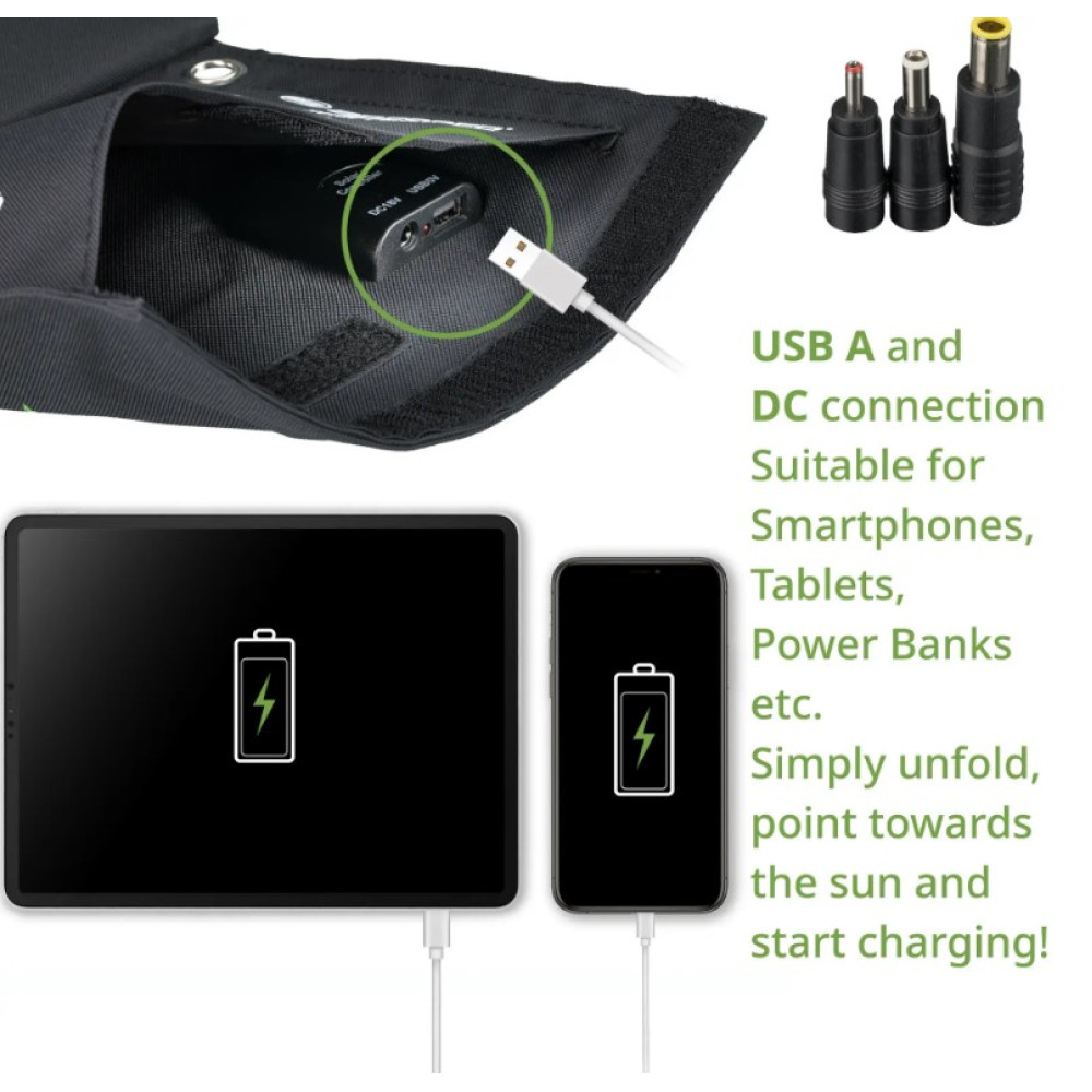 Портативний зарядний пристрій сонячна панель Bresser Mobile Solar Charger 21 Watt USB DC (3810030) 930148