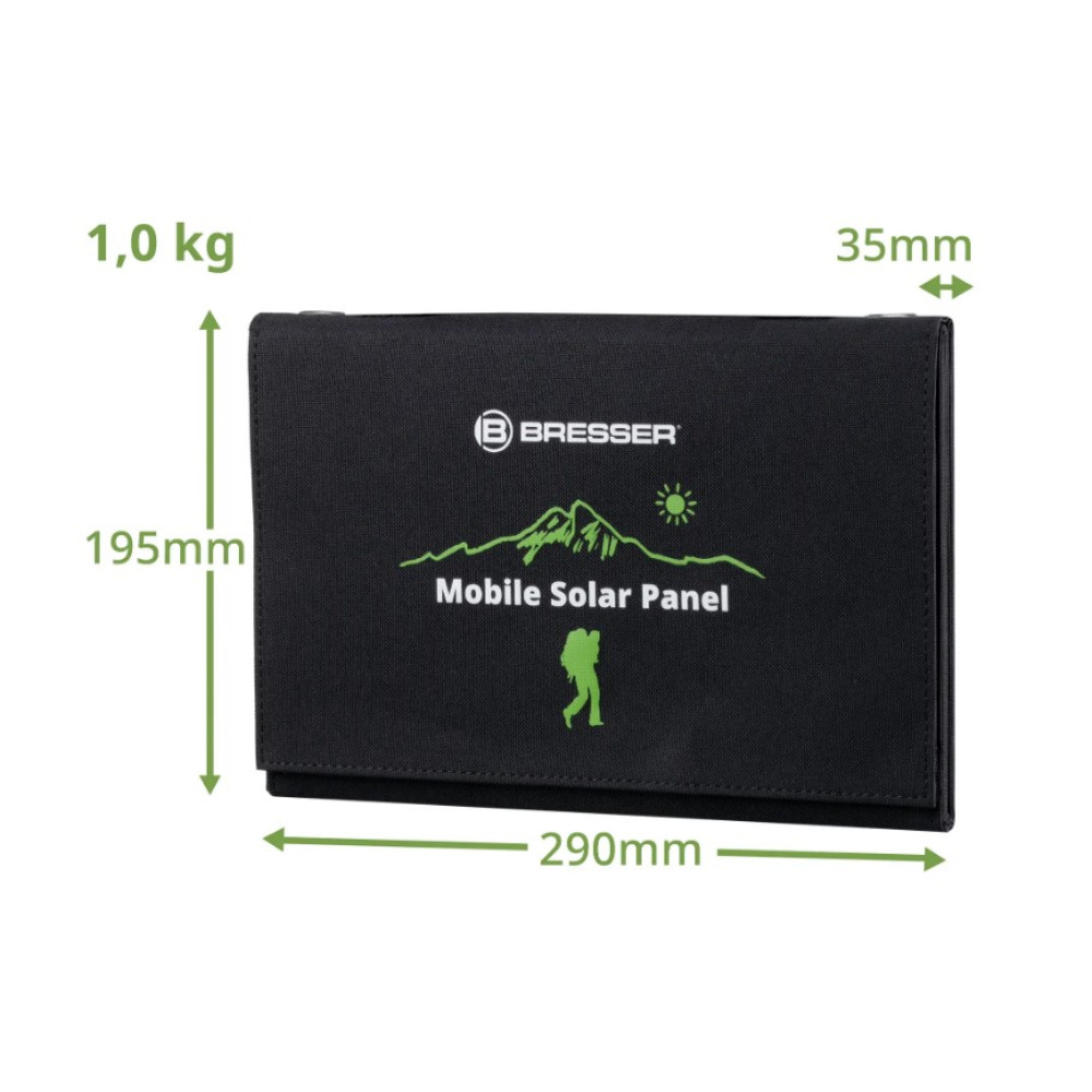 Портативний зарядний пристрій сонячна панель Bresser Mobile Solar Charger 21 Watt USB DC (3810030) 930148