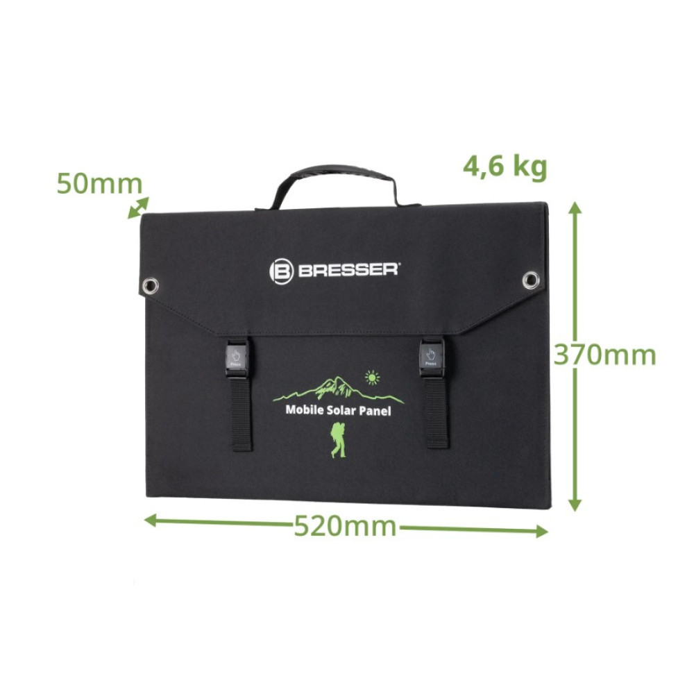 Портативний зарядний пристрій сонячна панель Bresser Mobile Solar Charger 120 Watt USB DC (3810070) 930152