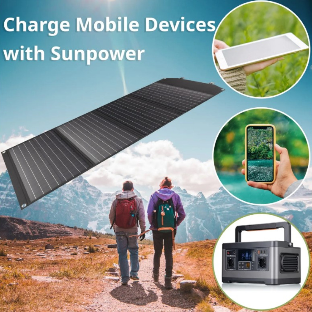 Портативний зарядний пристрій сонячна панель Bresser Mobile Solar Charger 120 Watt USB DC (3810070) 930152