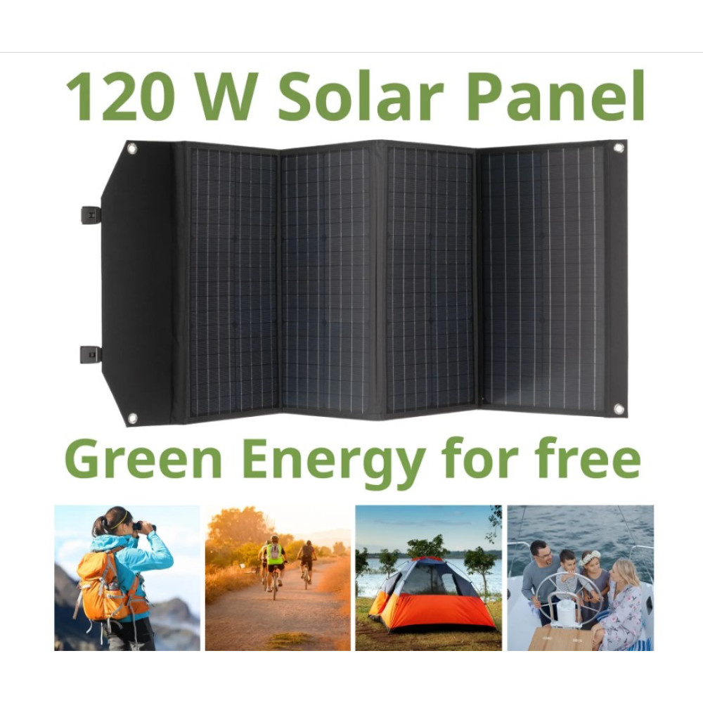 Портативний зарядний пристрій сонячна панель Bresser Mobile Solar Charger 120 Watt USB DC (3810070) 930152