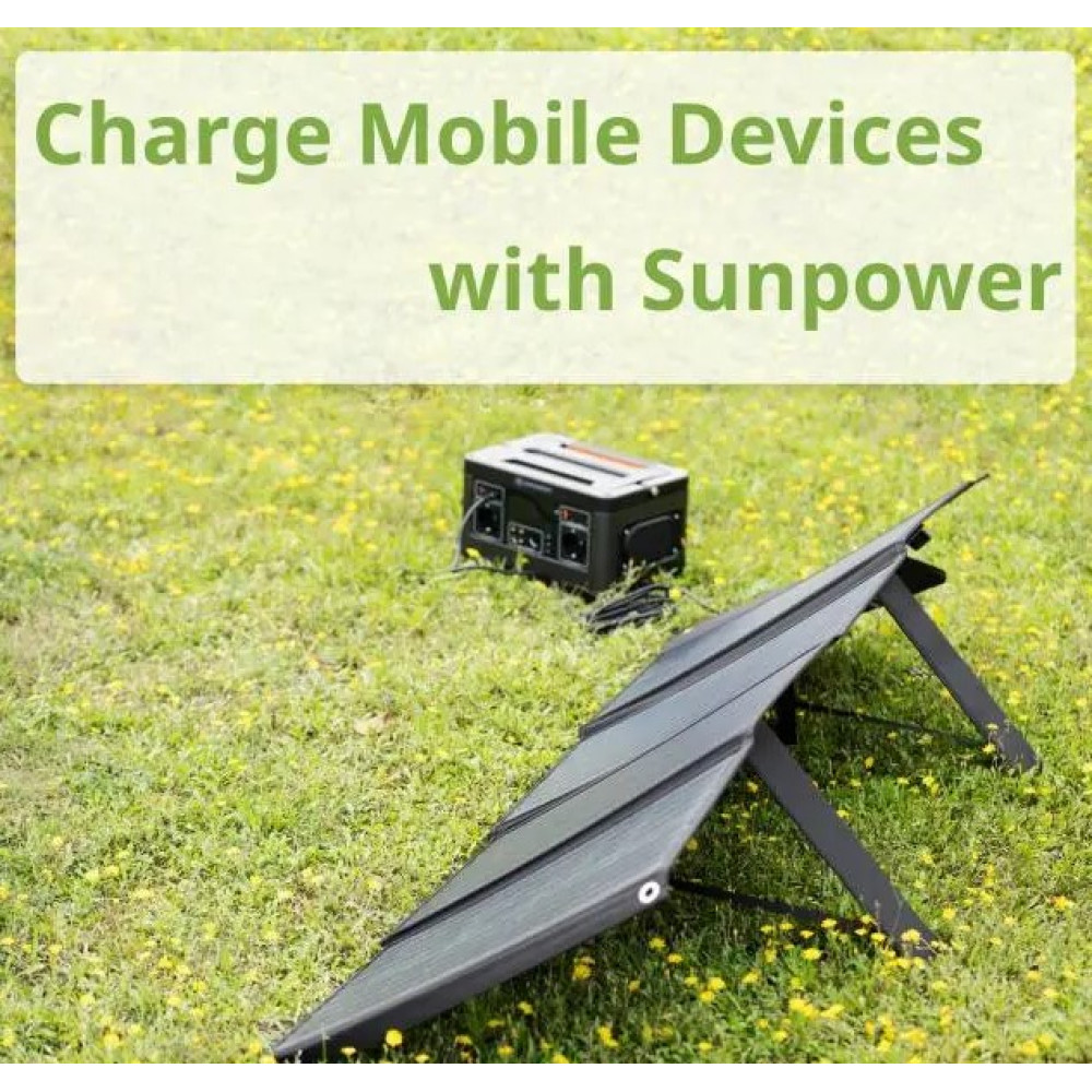 Портативний зарядний пристрій сонячна панель Bresser Mobile Solar Charger 120 Watt USB DC (3810070) 930152