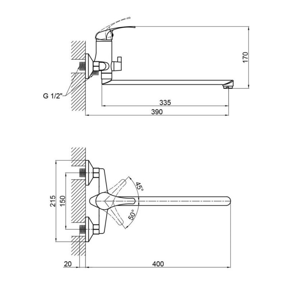Змішувач для ванни Brinex 36W 005