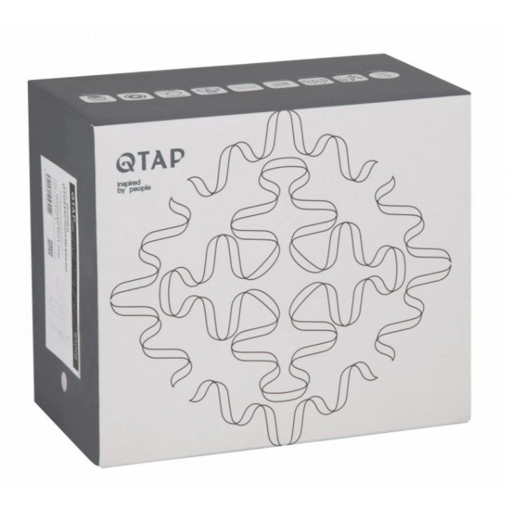 Смеситель для умывальника Qtap Gemini (с гигиеническим душем) Gunmetal Black PVD QTGEM272GMB45692