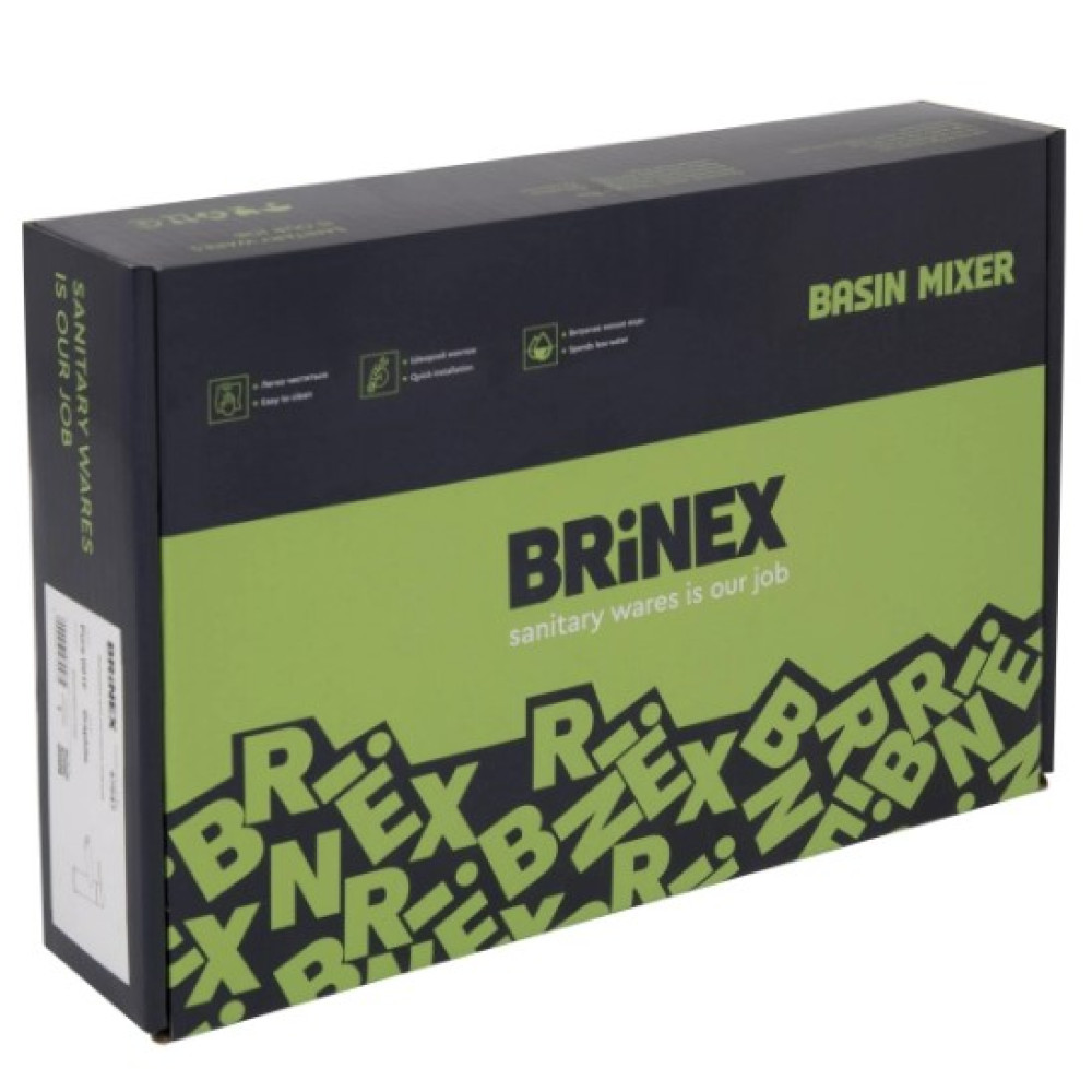 Смеситель для раковины Brinex Pure 001F Graphite BRIPUR001FGRP