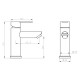 Смеситель для раковины Brinex Pure 001F Graphite BRIPUR001FGRP