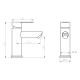 Смеситель для раковины Brinex Pure 001F Nickel BRIPUR001FNKL
