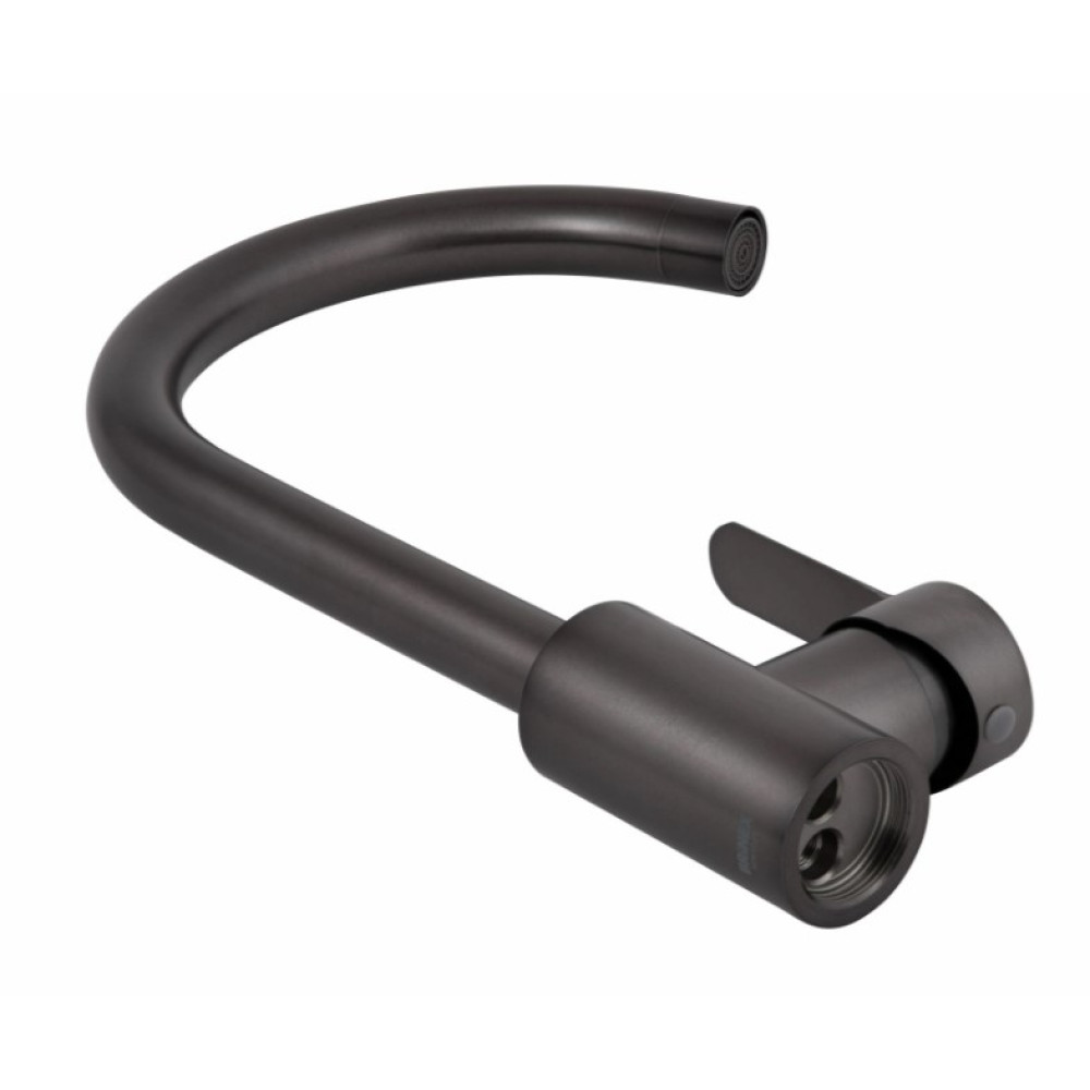 Змішувач для кухні Brinex Pure 015F U-образний Graphite BRIPUR015FGRP