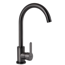 Змішувач для кухні Brinex Pure 015F U-образний Graphite BRIPUR015FGRP