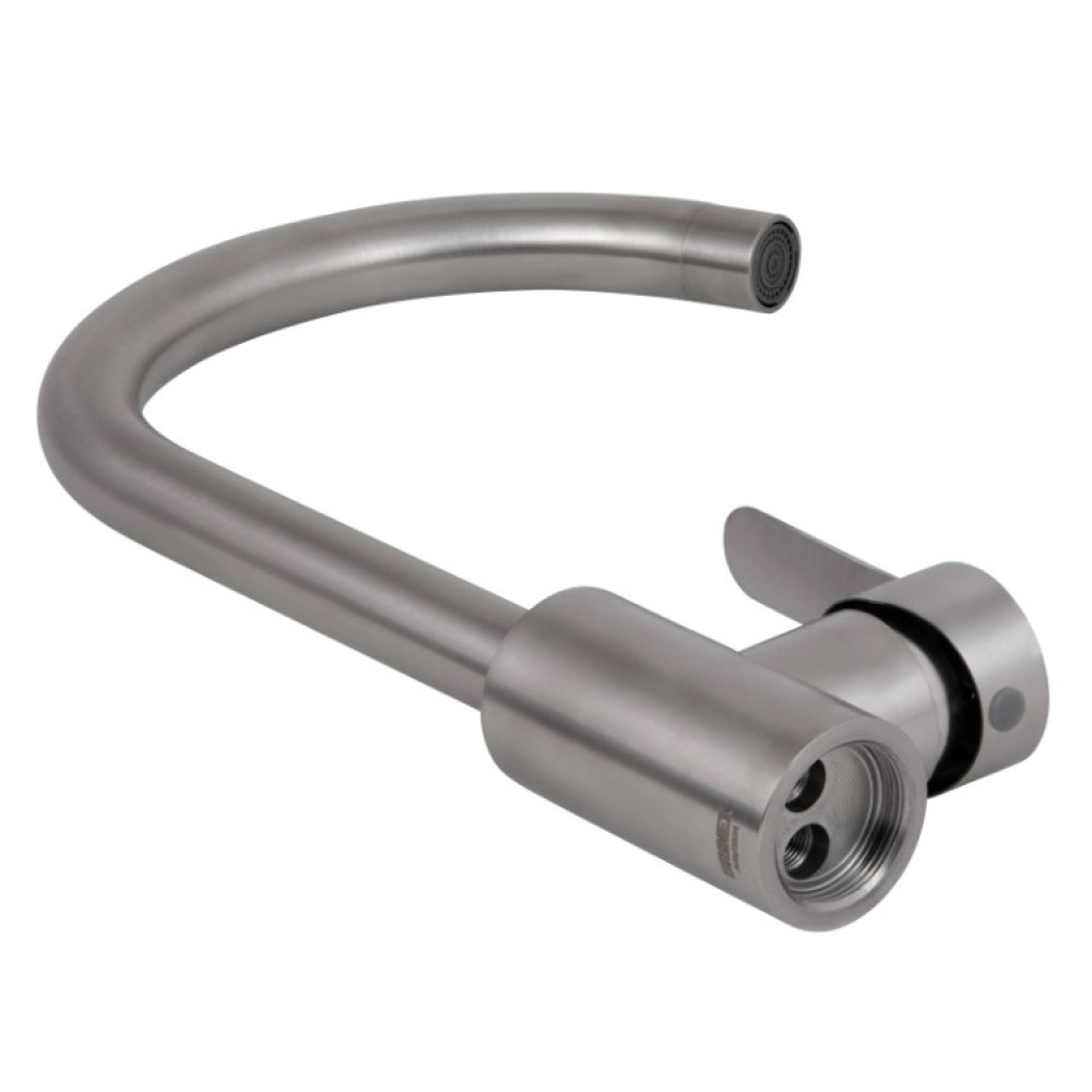 Змішувач для кухні Brinex Pure 015F U-образний Nickel BRIPUR015FNKL