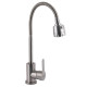 Змішувач для кухні Brinex Pure 015F41 з гнучким виливом Nickel BRIPUR015F41NKL