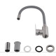 Змішувач для кухні Brinex Pure 015F3 з гнучким виливом Nickel/Grey BRIPUR015F3NKG