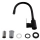 Смеситель для кухни Brinex Pure 015F3 с гибким изливом Black Matt BRIPUR015F3BLM