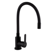 Смеситель для кухни Brinex Pure 015F3 с гибким изливом Black Matt BRIPUR015F3BLM