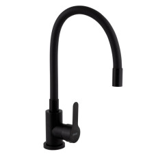 Смеситель для кухни Brinex Pure 015F3 с гибким изливом Black Matt BRIPUR015F3BLM