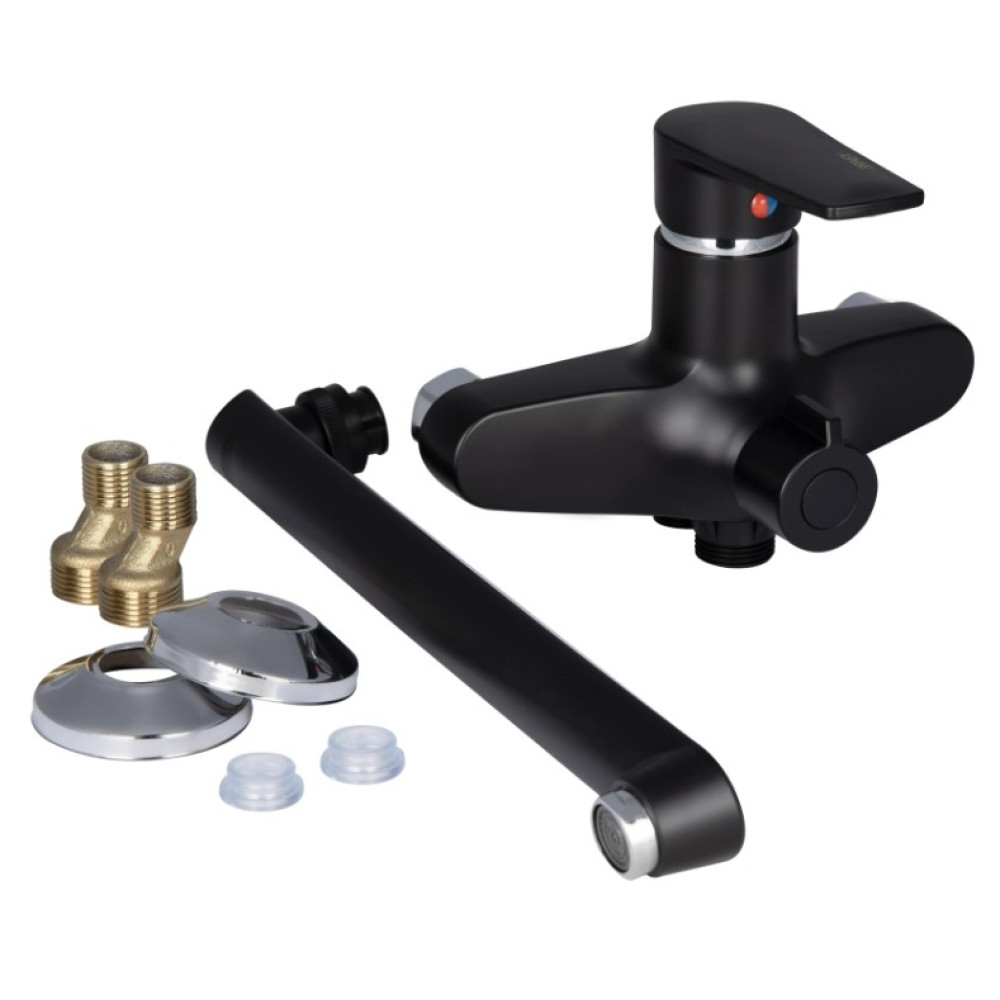 Смеситель для ванны Brinex 35B 005, Chrome/Black (k35) BRIN35B005