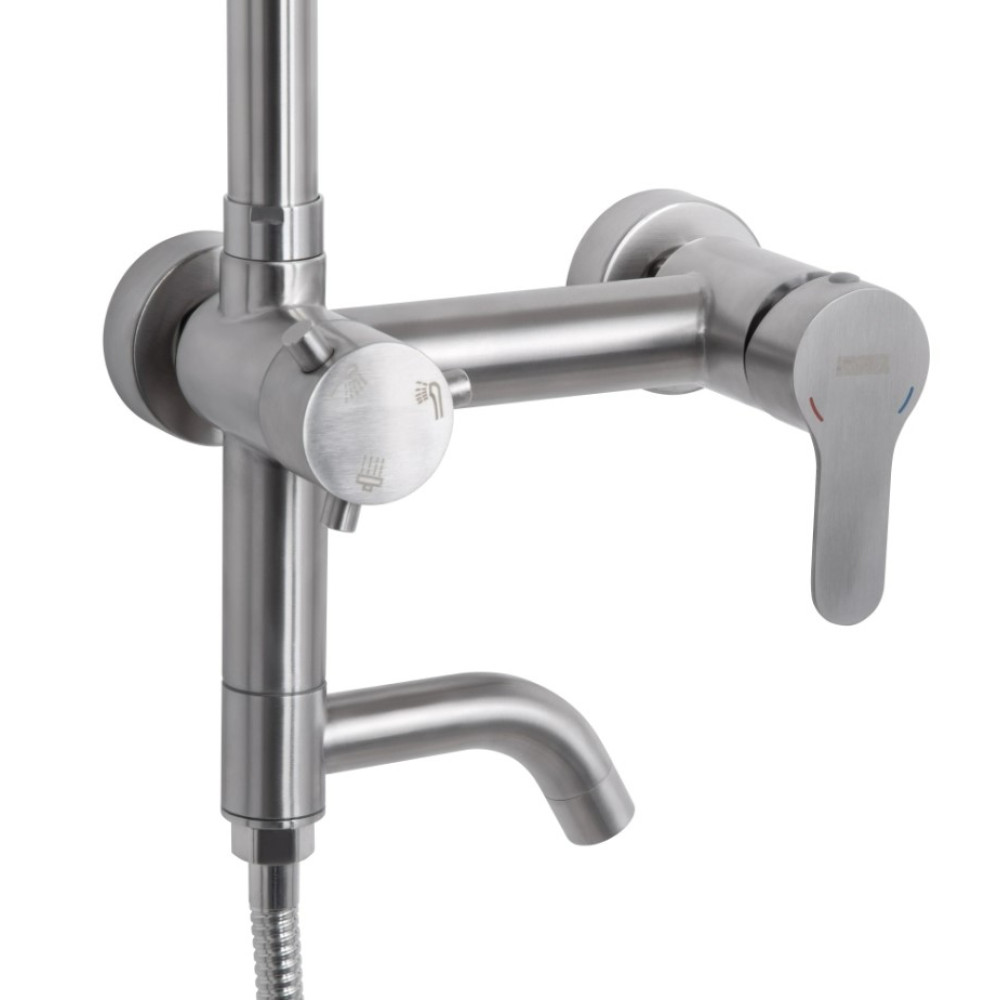 Душевая система универсальная Brinex Pure 1030, Nickel (k35) BRIPUR1030NKL