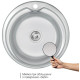 Кухонна мийка Brinex 510-D 0.8 мм, врізна BRIN510SAT08