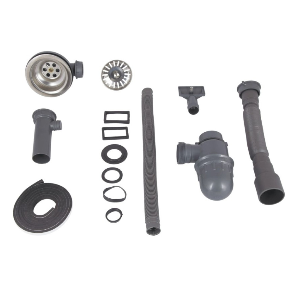 Кухонна мийка Brinex 510-D 0.8 мм, врізна BRIN510SAT08