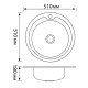 Кухонна мийка Brinex 510-D 0.8 мм, врізна BRIN510SAT08
