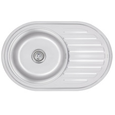 Кухонная мойка Brinex 7750 0,8 мм, врезная BRIN7750SAT08