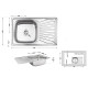 Кухонная мойка Brinex 7848 0,8 мм, врезная BRIN7848MDEC08