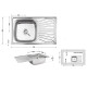 Кухонная мойка Brinex 7848 0,8 мм, врезная BRIN7848SAT08