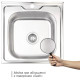 Кухонная мойка Brinex 5050 0.6 мм, накладная BRIN5050SAT06