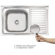 Кухонная мойка Brinex 5080-L 0.6 мм, накладная BRIN5080LSAT06
