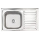 Кухонная мойка Brinex 5080-L 0.6 мм, накладная BRIN5080LSAT06