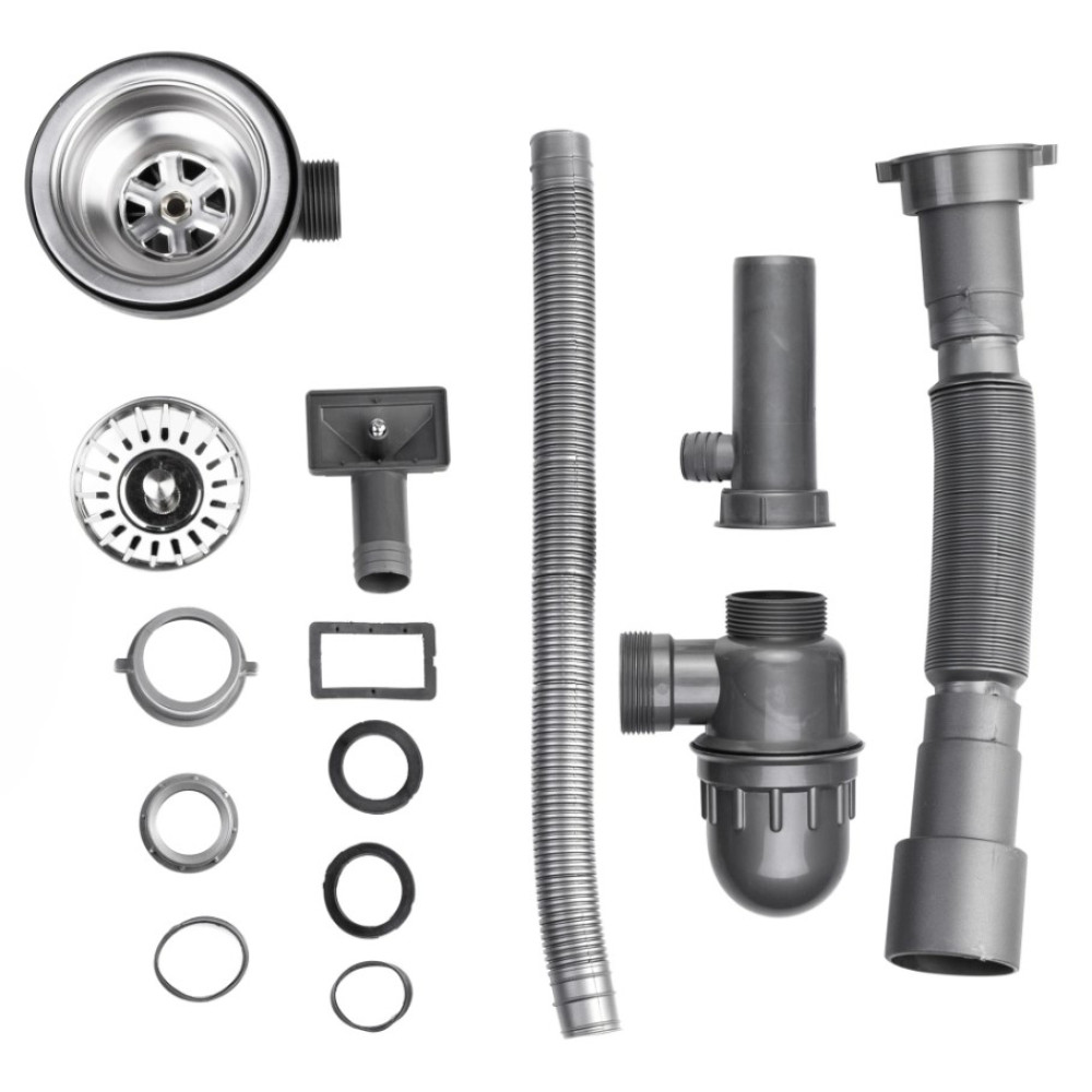 Кухонна мийка Brinex 5080-R 0.6 мм, накладна BRIN5080RSAT06