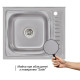 Кухонна мийка Brinex 6050-L 0.6 мм, накладна BRIN6050LSAT06